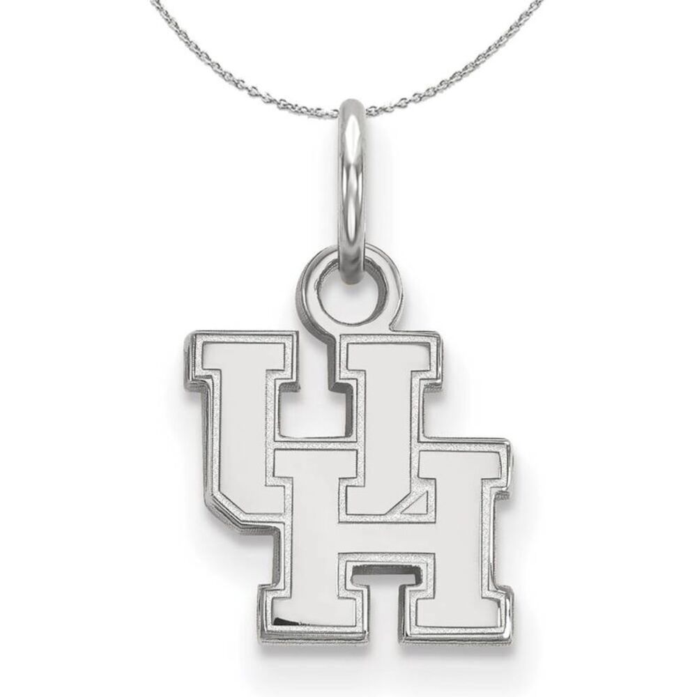 Sterling Silver U. of Houston XS (Tiny) 'UH' Necklace - 24 Inch